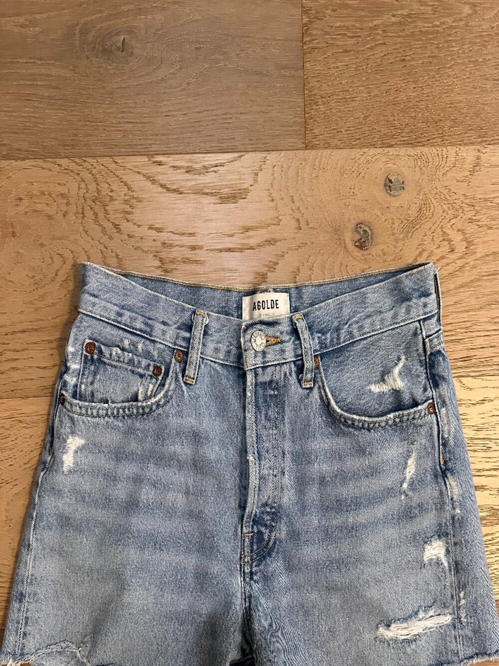 Agolde Parker Long shorts in light wash